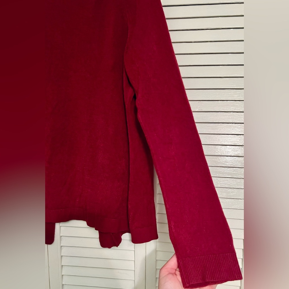 Croft & Barrow Women’s Ruby Colored Cardigan Sweater Jacket SO soft & comfy - Picture 13 of 14
